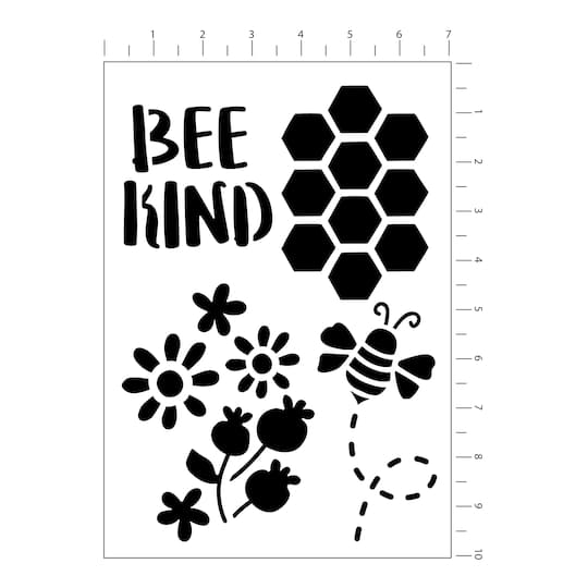 Bee Kind Stencils, 7" x 10" by Craft Smartยฎ